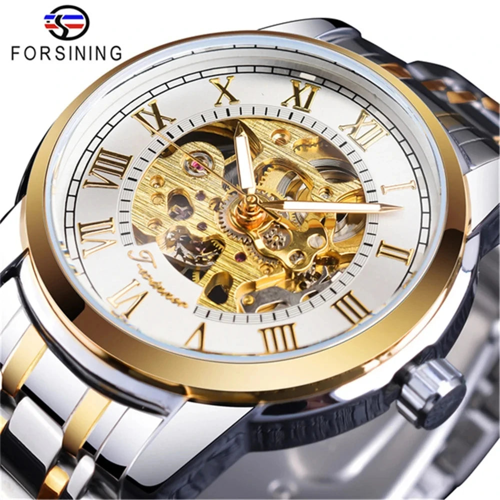 Forsining 349 Skeleton Hollow - Manual Hand Wind - Watch 39mm Dial