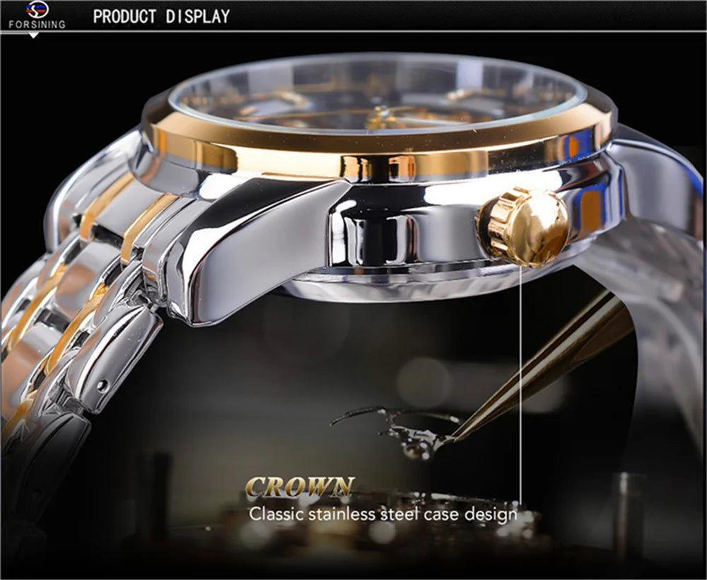 Forsining 349 Skeleton Hollow - Manual Hand Wind - Watch 39mm Dial