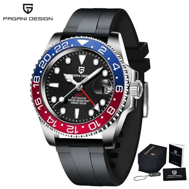 PAGANI DESIGN - V3 GMT Rubber Strap - Watch 40mm Dial
