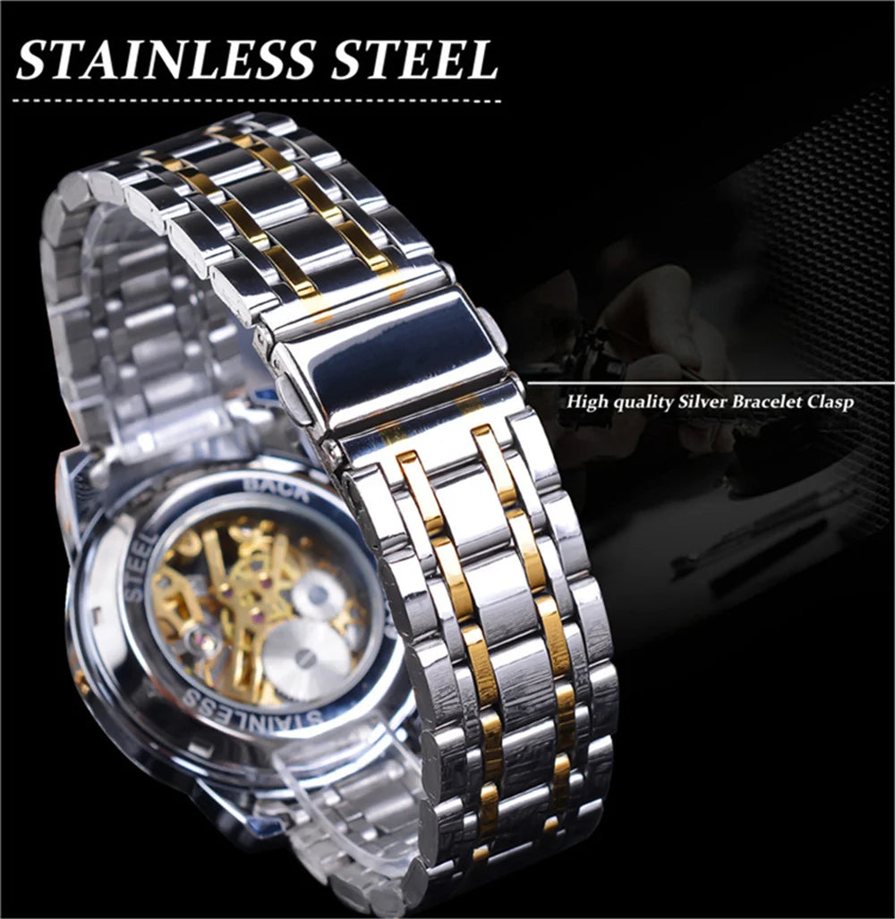 Forsining 349 Skeleton Hollow - Manual Hand Wind - Watch 39mm Dial