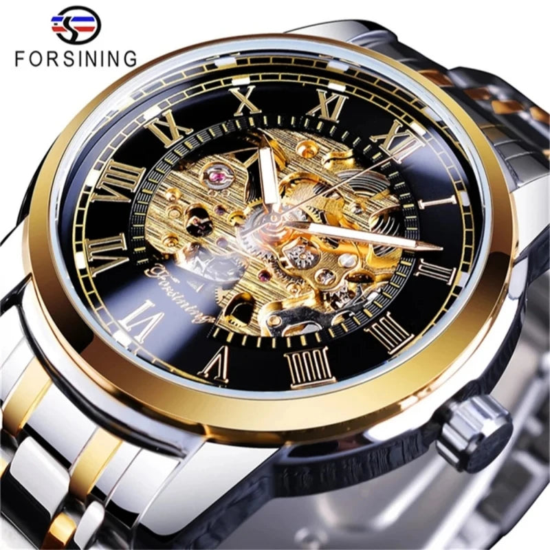 Forsining 349 Skeleton Hollow - Manual Hand Wind - Watch 39mm Dial