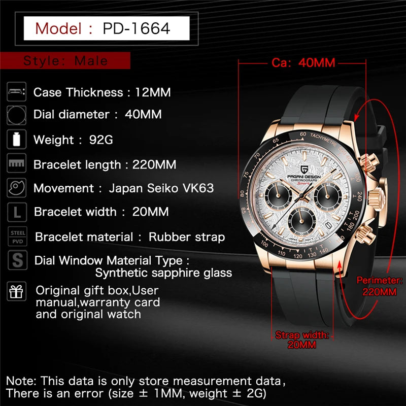 PAGANI DESIGN - CHRONO SPORT - Watch 40mm Dial