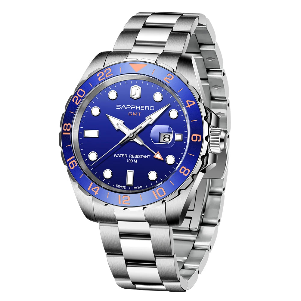 SAPPHERO - JETSTREAM - GMT Watch 41mm Dial