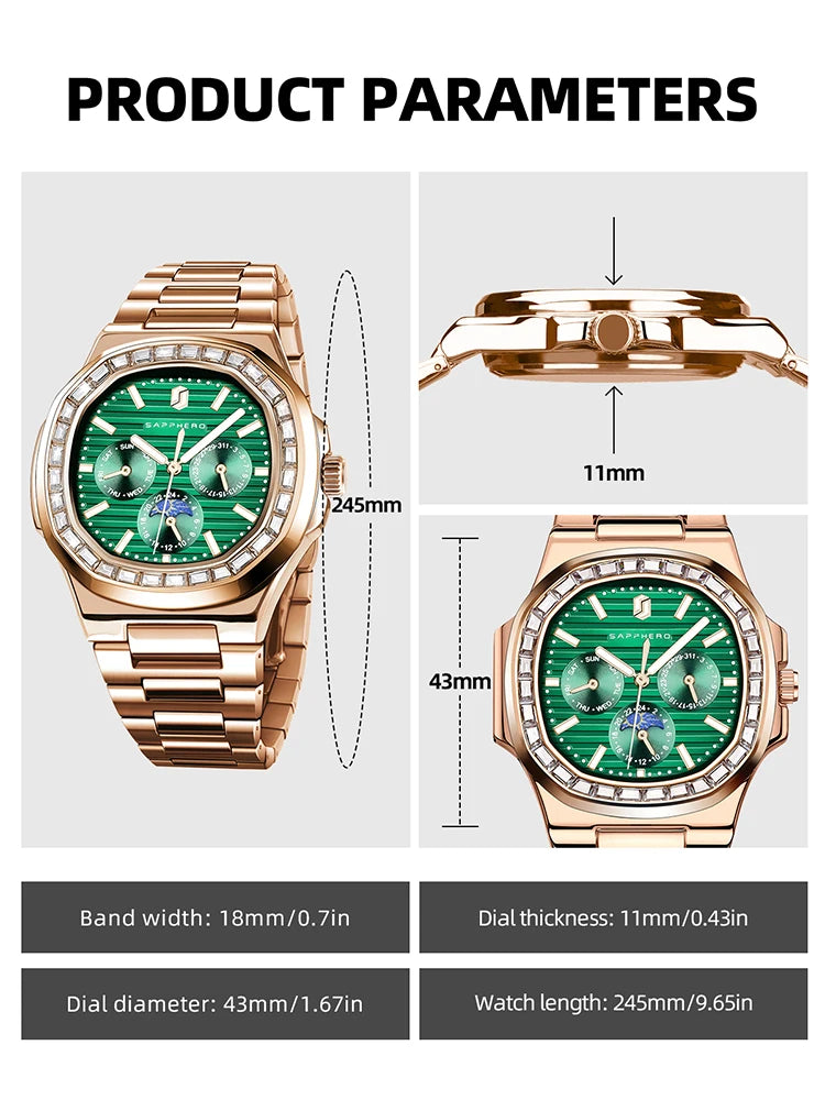 SAPPHERO - SILVARRA - watch 42mm Dial
