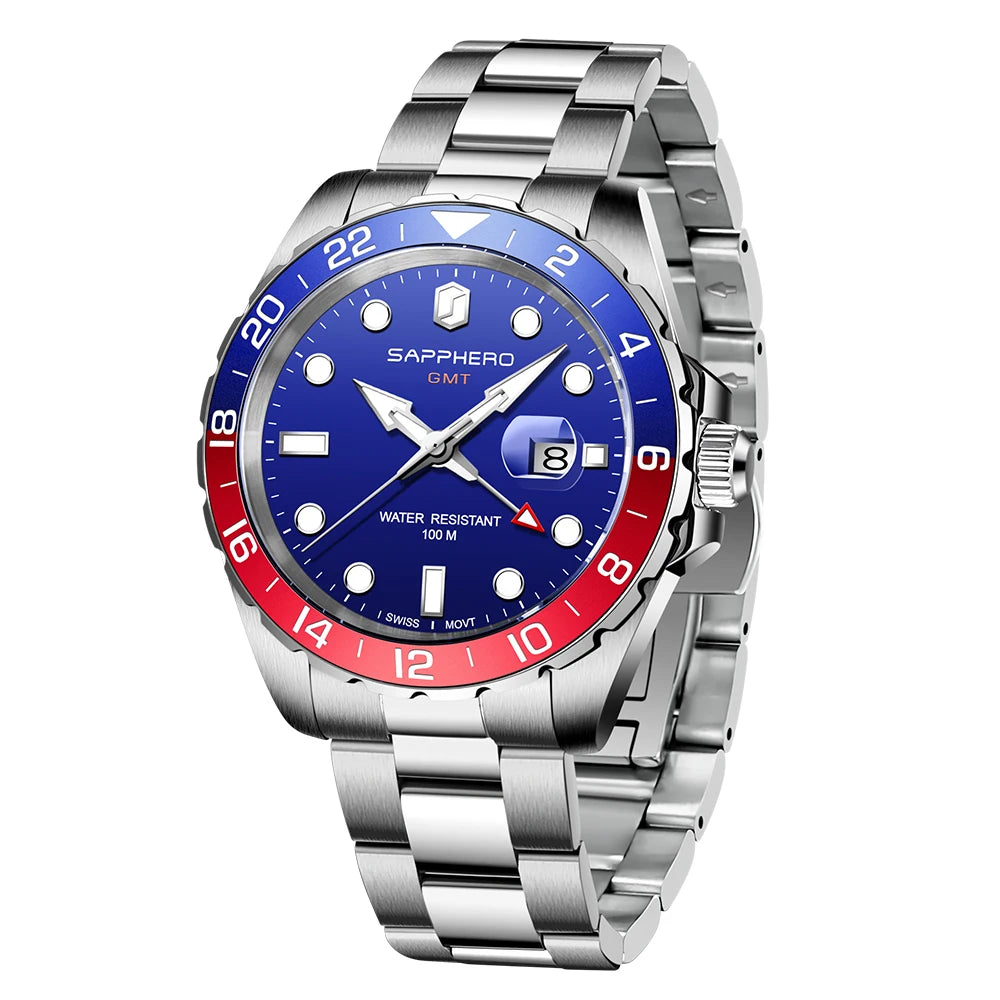 SAPPHERO - JETSTREAM - GMT Watch 41mm Dial