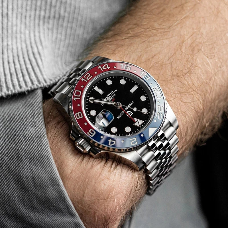 PAGANI DESIGN V3 GMT - Jubilee 5 Link Bracelet - Watch 40mm Dial