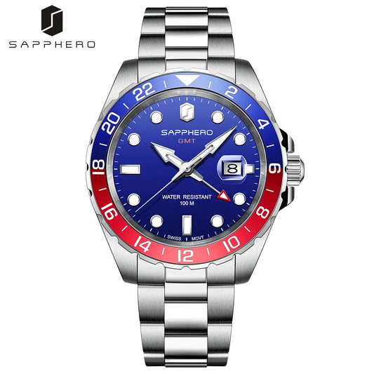 SAPPHERO - JETSTREAM - GMT Watch 41mm Dial