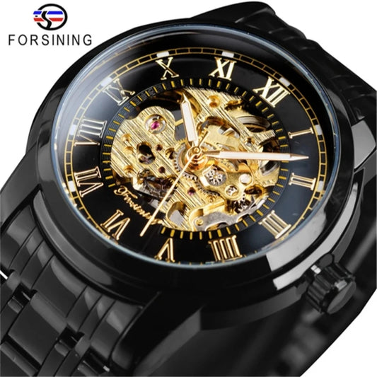 Forsining 349 Skeleton Hollow - Manual Hand Wind - Watch 39mm Dial
