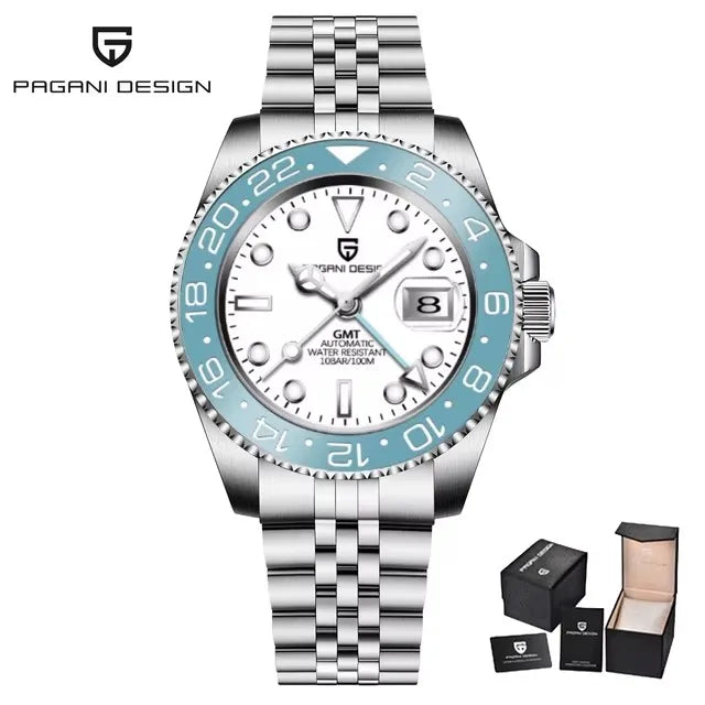 PAGANI DESIGN - V5 GMT LIMITED EDITION - Milk White - Jubilee 5 Link bracelet - Watch 40mm Dial