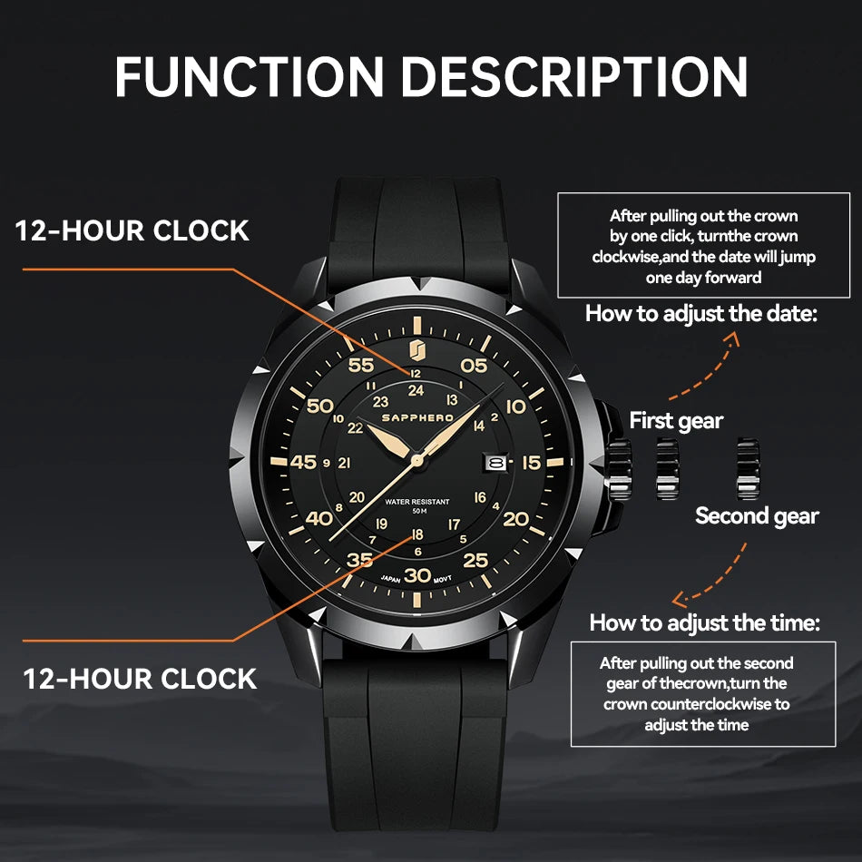 SAPPHERO - MODARO - Watch 44mm Dial