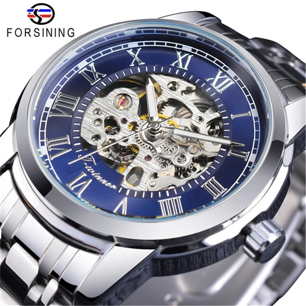 Forsining 349 Skeleton Hollow - Manual Hand Wind - Watch 39mm Dial