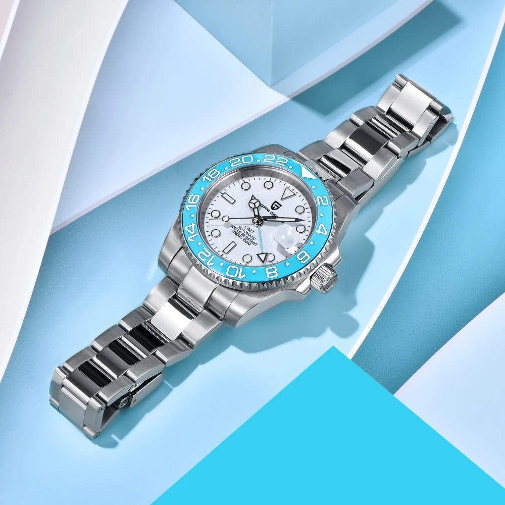 PAGANI DESIGN - V5 GMT LIMITED EDITION - Milk White - Jubilee 5 Link bracelet - Watch 40mm Dial