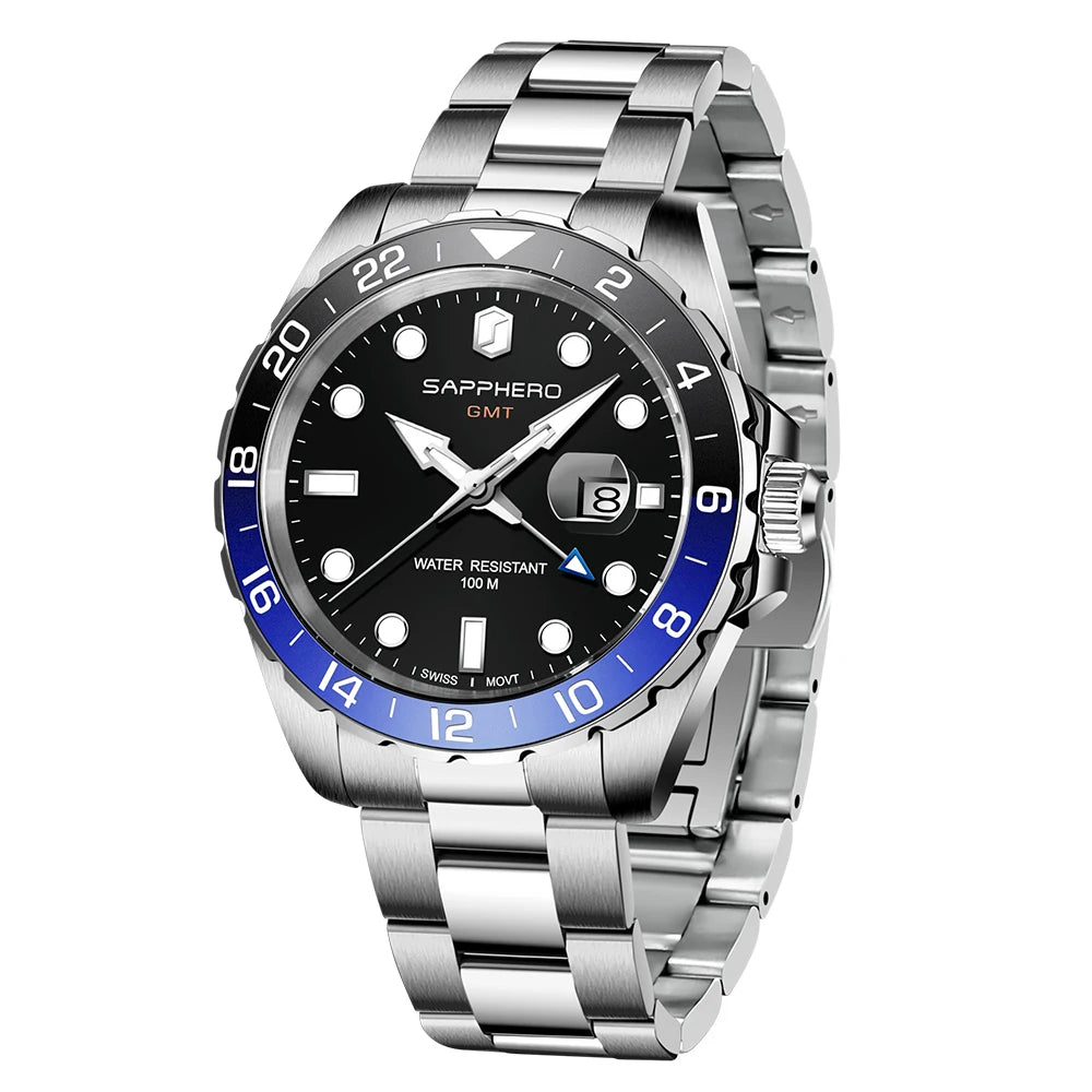 SAPPHERO - JETSTREAM - GMT Watch 41mm Dial