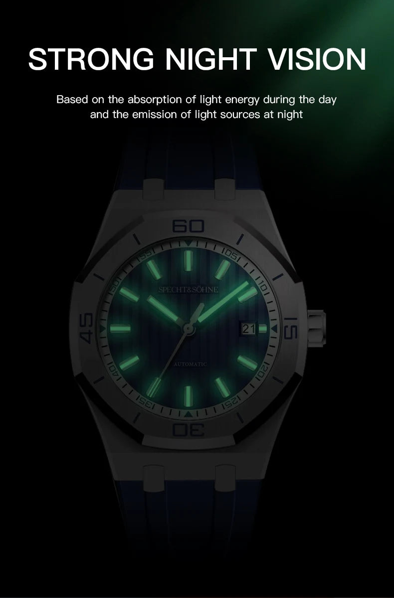 Specht & Sohne - LUCENT - 40mm Dial Silicone Wrist Strap
