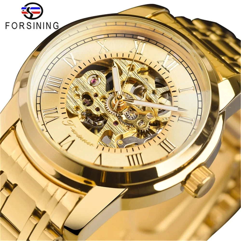 Forsining 349 Skeleton Hollow - Manual Hand Wind - Watch 39mm Dial