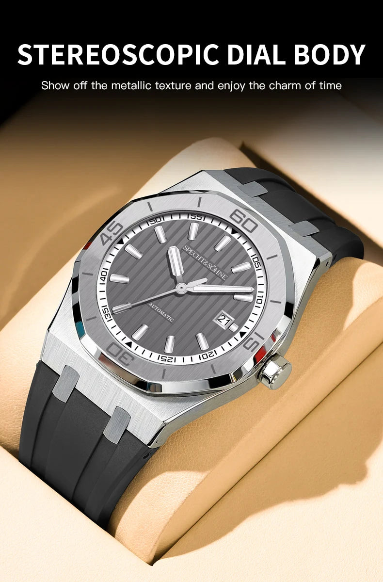 Specht & Sohne - LUCENT - 40mm Dial Silicone Wrist Strap