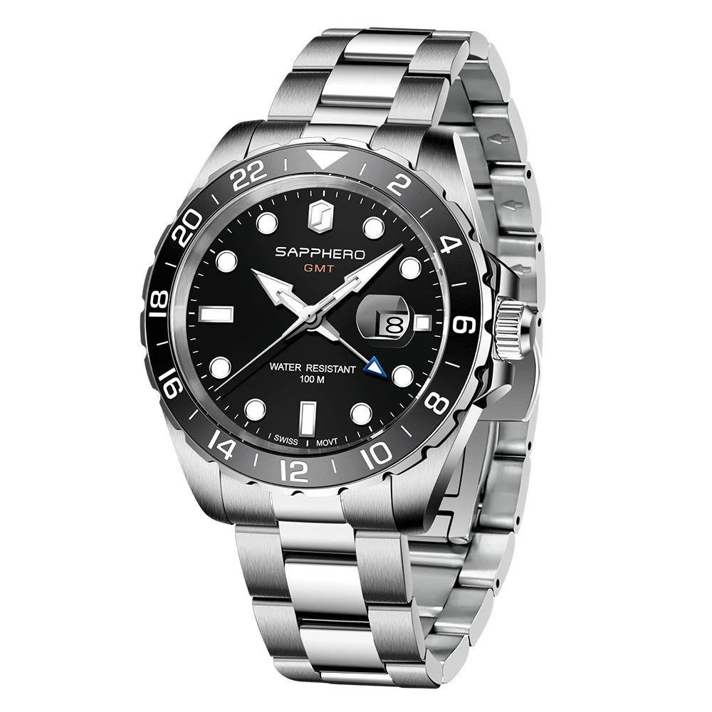SAPPHERO - JETSTREAM - GMT Watch 41mm Dial